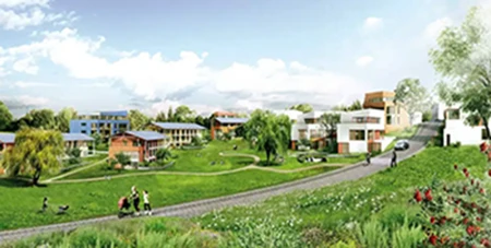 Mit dem Leuchtturmprojekt oase21 entsteht eine nachhaltige Infrastruktur im Neubaugebiet der Gemeinde Riegel am Kaiserstuhl.